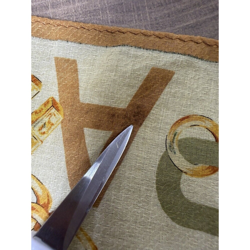 Vintage Celine Handkerchief Neckerchief Bandana Pocket Square Paris Motif - Picture 7 of 7